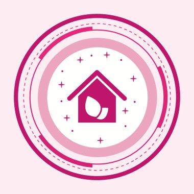 Eko Ev Simgesi Moda Tarzı Ayrı Arka Gruplandırılmış