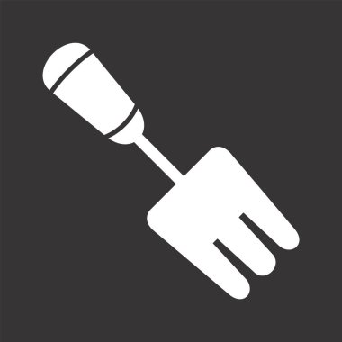 Bahçe Çatalı Simgesi Moda Tarzı İzole Arkaplan