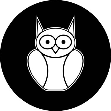 Eğitimli Baykuş Simgesi Tarzı İzole Arkaplan      