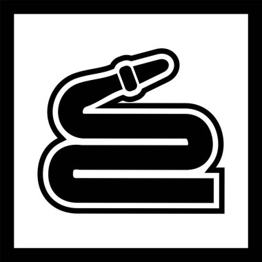 Moda Biçimli Hortum Simgesi İzole Arkaplan