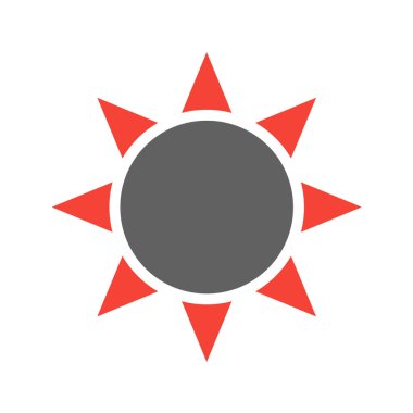 Güneş Simgesi Vektör illüstrasyonu