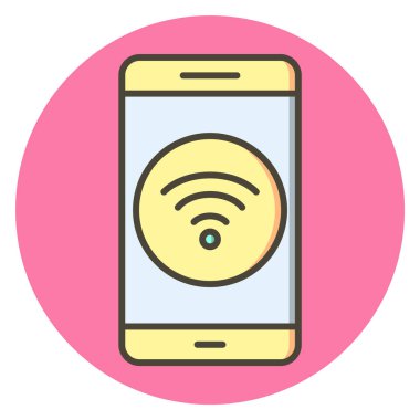 Wifi Mobil Uygulama Simgesi Moda Biçimli İzole Arkaplan