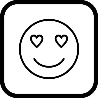 Aşk Emoji Simgesi Moda Tarzı İzole Arkaplan         