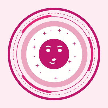 Moda Biçiminde Islık Emoji Simgesi İzole Arkaplan