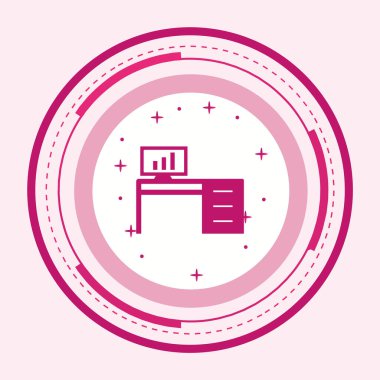 Ofis Tablosu Simgesi Moda Biçimli Ayrı Arka Gruplandırılmış