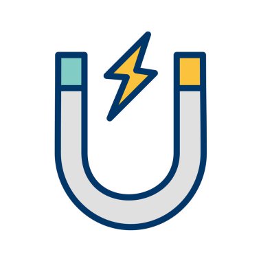 Vektör çizimi, at nalının basit simgesi 