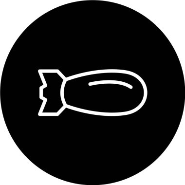 Basit simge, bombanın vektör çizimi