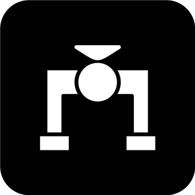 Su borusu vektör illüstrasyonu, basit simge