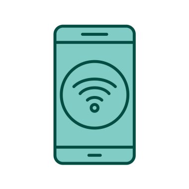 Wifi Mobil Uygulama Simgesi Moda Biçimli İzole Arkaplan