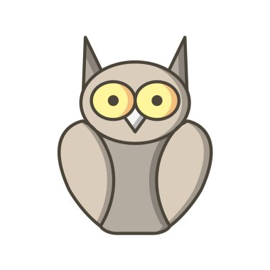 Baykuş simgesi. vektör illüstrasyonu