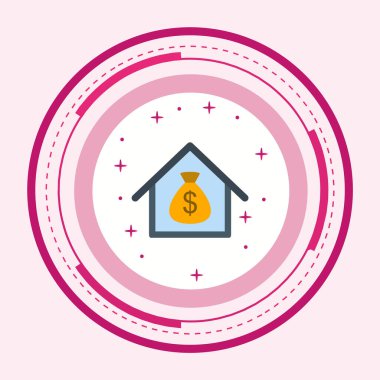 İpotek Simgesi Moda Biçimli Ayrı Arka Gruplandırılmış