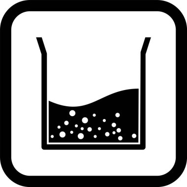 Beaker Yarım Doldurma Simgesi Moda Biçimli İzole Arkaplan      