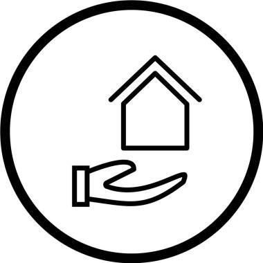 ev sigortası simgesi, vektör illüstrasyonu