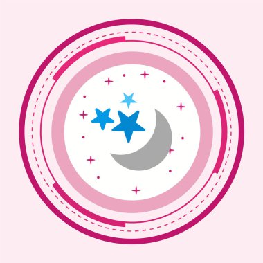 Bir ay ve yıldızın vektör çizimi