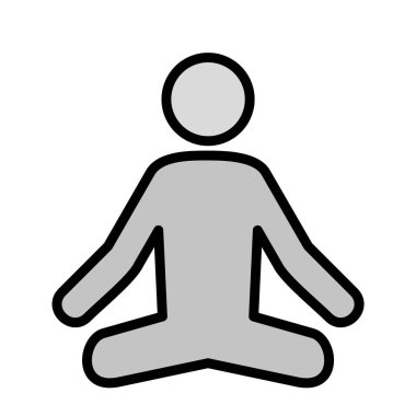 Moda Biçimli Yoga Simgesi İzole Arkaplan