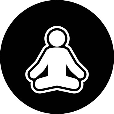 Moda Biçimli Yoga Simgesi İzole Arkaplan