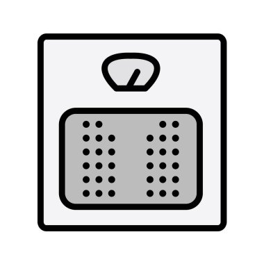 Moda Biçimli Ayrı Arkaplanda Ağırlık Makinesi Simgesi