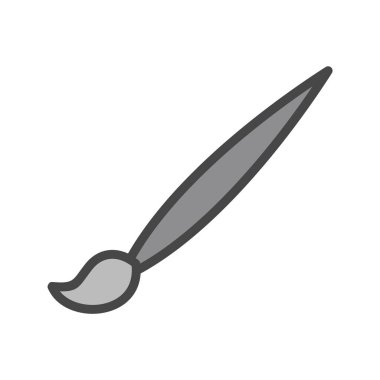 Fırça Simgesi Çizimi Moda Biçimi İzole Arkaplan