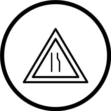 Yol simgesi, vektör illüstrasyonu