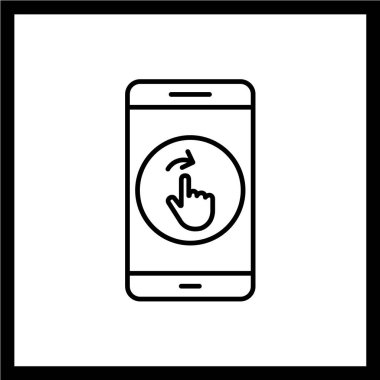 Modern b 'nin vektör illüstrasyonu simgesiz cep telefonu