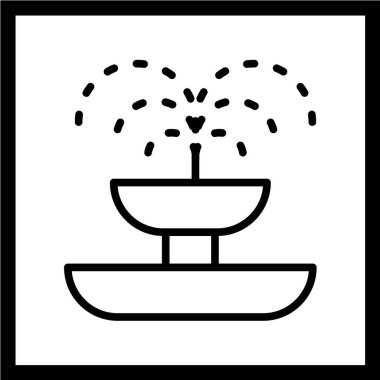 fıskiye ikonu vektör illüstrasyonu