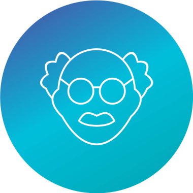 Çizgi film yüz simgesinin vektör illüstrasyonu