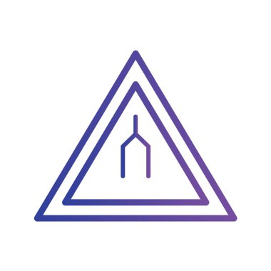 Yol simgesi, vektör illüstrasyonu