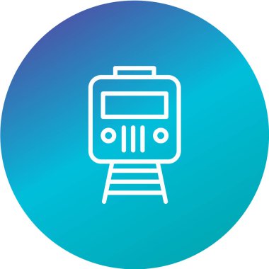 Vektör illüstrasyonu, trenin basit simgesi