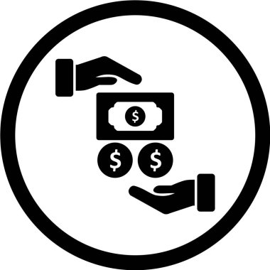 Para çantası ikonu. vektör illüstrasyonu