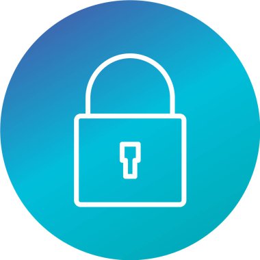 asma kilit ikon vektör çizimi