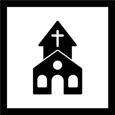 Kilise ikonu. din sembolü. vektör illüstrasyonu