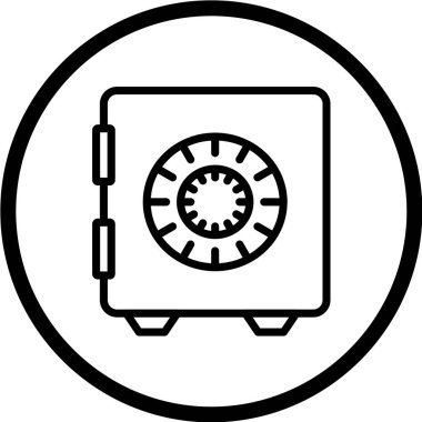 Güvenli ikon. vektör illüstrasyonu