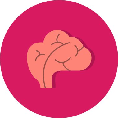 Vektör illüstrasyonu, basit simge beyni 