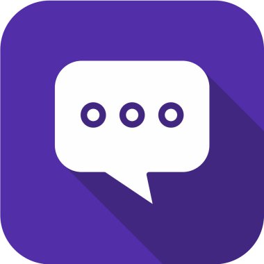 Beyaz arkaplanda sohbet simgesi