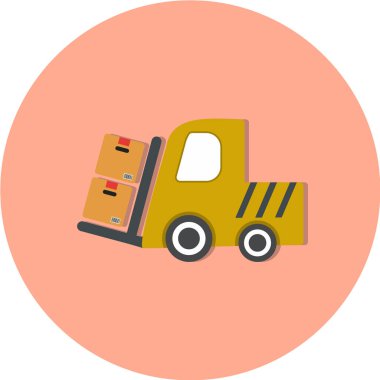 dağıtım ve lojistik çizgi vektör simgesi.