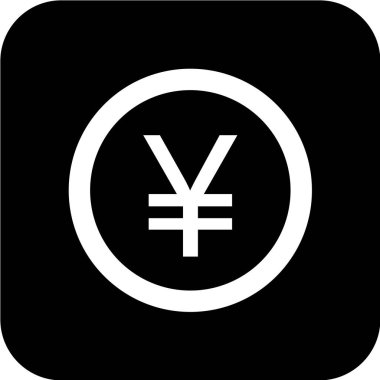 yen işareti simgesi, vektör illüstrasyonu