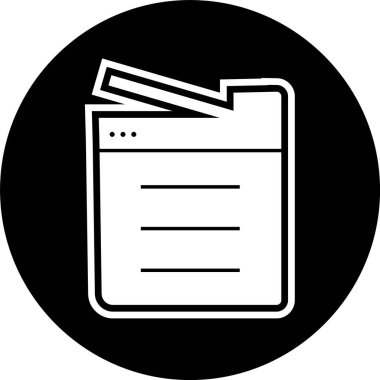 Moda Biçimli İzole Arkaplanda Makine Simgesini Kopyala 