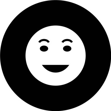 Gülümseme simgesi, vektör illüstrasyonu