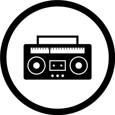 ses teybi vektör illüstrasyonu, basit simge