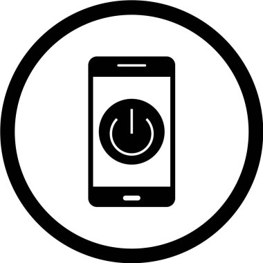 Modern telefon simgesinin vektör illüstrasyonu 