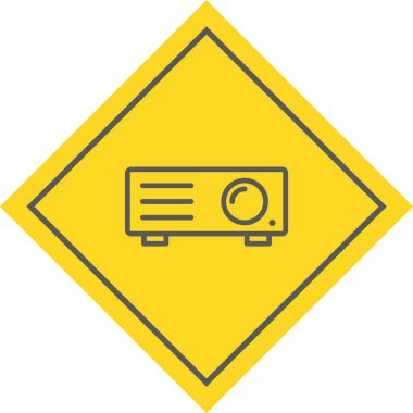 Projektör Simgesi Moda Biçiminde İzole Arkaplan