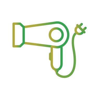 vektör çizimi, saç kurutma makinesinin basit simgesi 