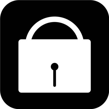 Bir kilit simgesinin vektör illüstrasyonu