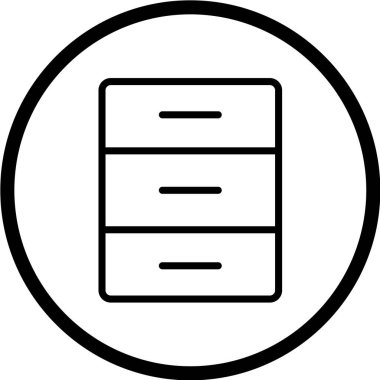 ofis mobilyası simgesi, vektör illüstrasyonu