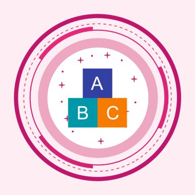 ABC Küpler Simgesi Moda Biçiminde İzole Arkaplan      