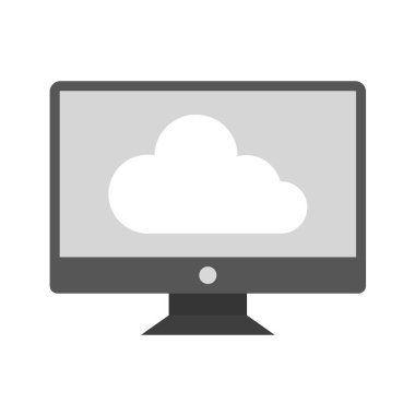 Bulut hesaplama simgesi vektör illüstrasyon grafik tasarımı