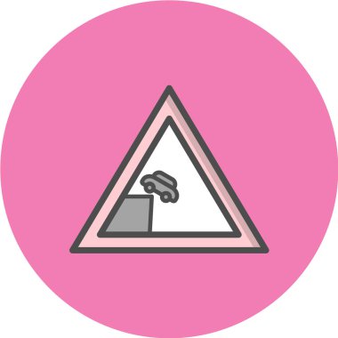 Trafik işareti simgesi. vektör illüstrasyonu 