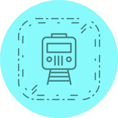 tren hattı simgesi, vektör illüstrasyonu