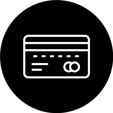 Kredi kartı ikonu. vektör illüstrasyonu