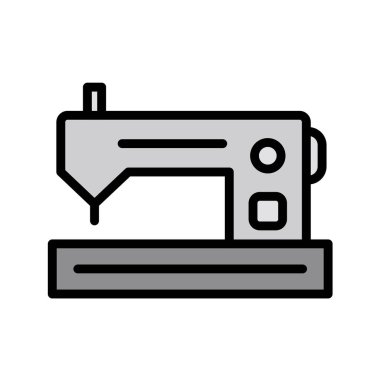  Dikiş Makinesi Simgesi Moda Biçiminde İzole Arkaplan 